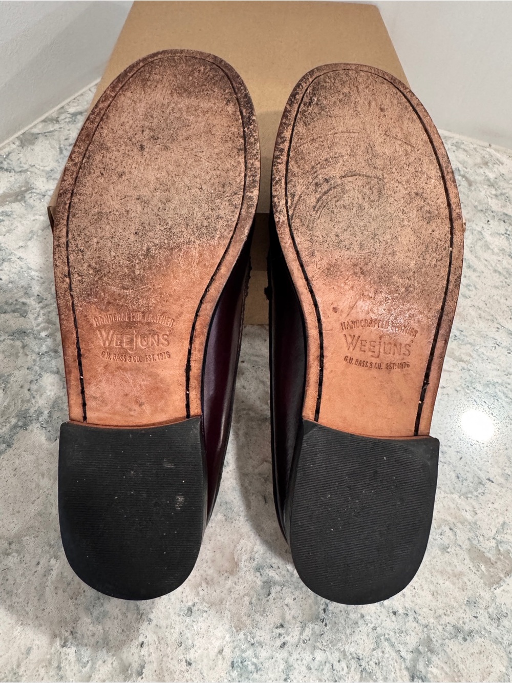 G.H. Bass Weejuns Burgundy Loafer sz. 7.5 - Picture 8 of 10